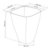 Diamond clear transparent orchid flowerpot Coubi planter made of plastic