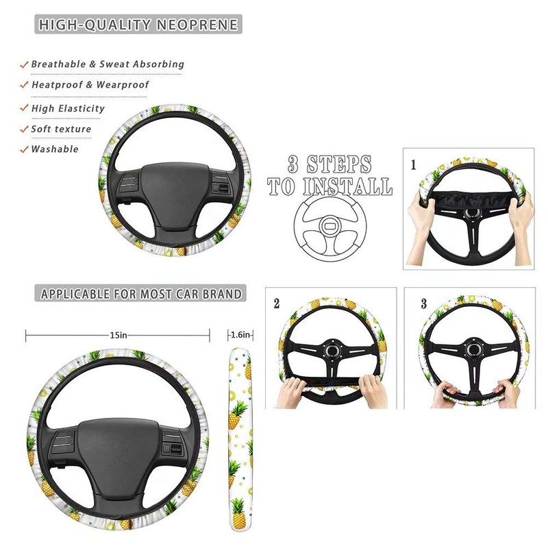 TOADDMOS 3 Piece Set Blue Galaxy Sky Print Soft Steering