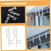 WHAMVOX 12pcs Transparent Curtain Tiebacks Clips for Window Blinds Angle