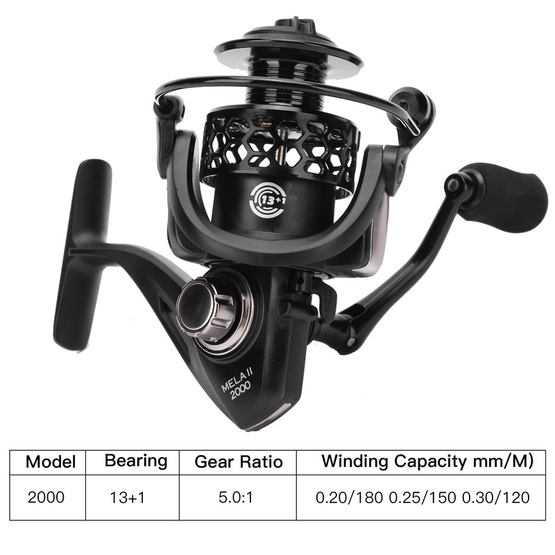 Spinning Reel 13+1 Bearings 5.0:1 Gear Ratio Left Right Interchangeable
