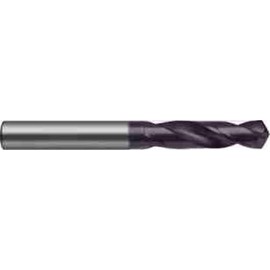 General purpose stub length carbide Drill, 4.1mm 3xD, 118 deg point, nano-FIREX coated