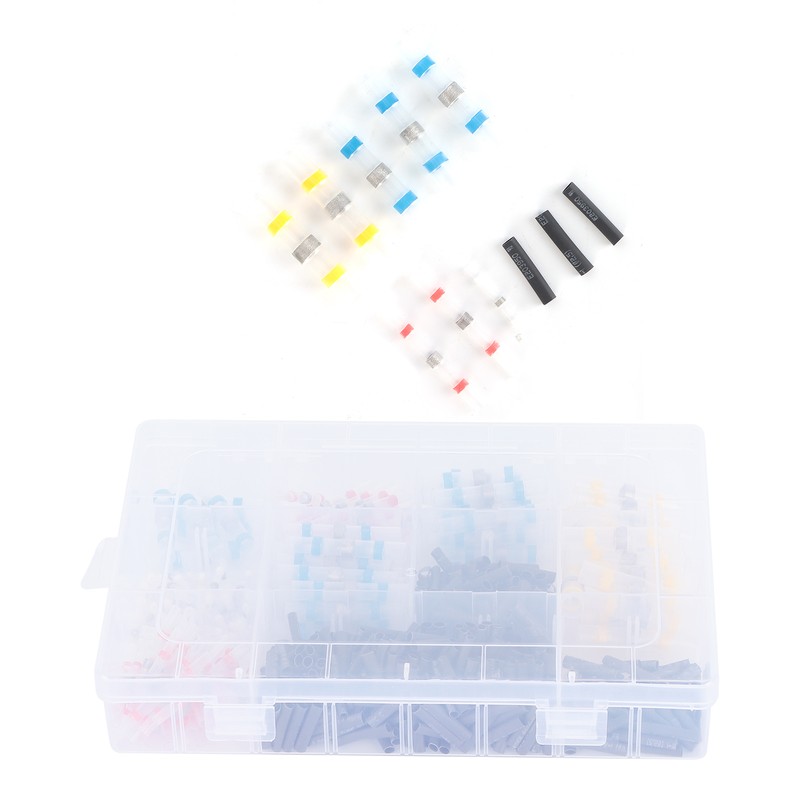500pcs Heat Shrink Tube Butt Connectors Set Solder Seal Electrical