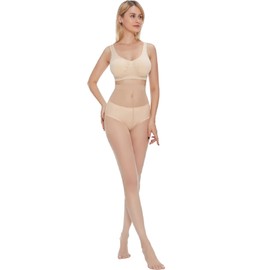 MANZI 6 Pairs Nude Pantyhose for Women 20 Denier High Waist Sheer Tights(Nude,X-Large)