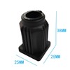 heyous 4pcs Square Caster Socket Sleeve 38mm Plastic Caster Socket