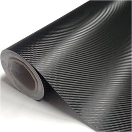 Benrii 3D Carbon Sheet Black Car Wrap Film DIY Interior Sticker Heat Resistant Water Resistant Curved Cutting Sheet 11.8 x 78.7 inches (30 x 200 cm)