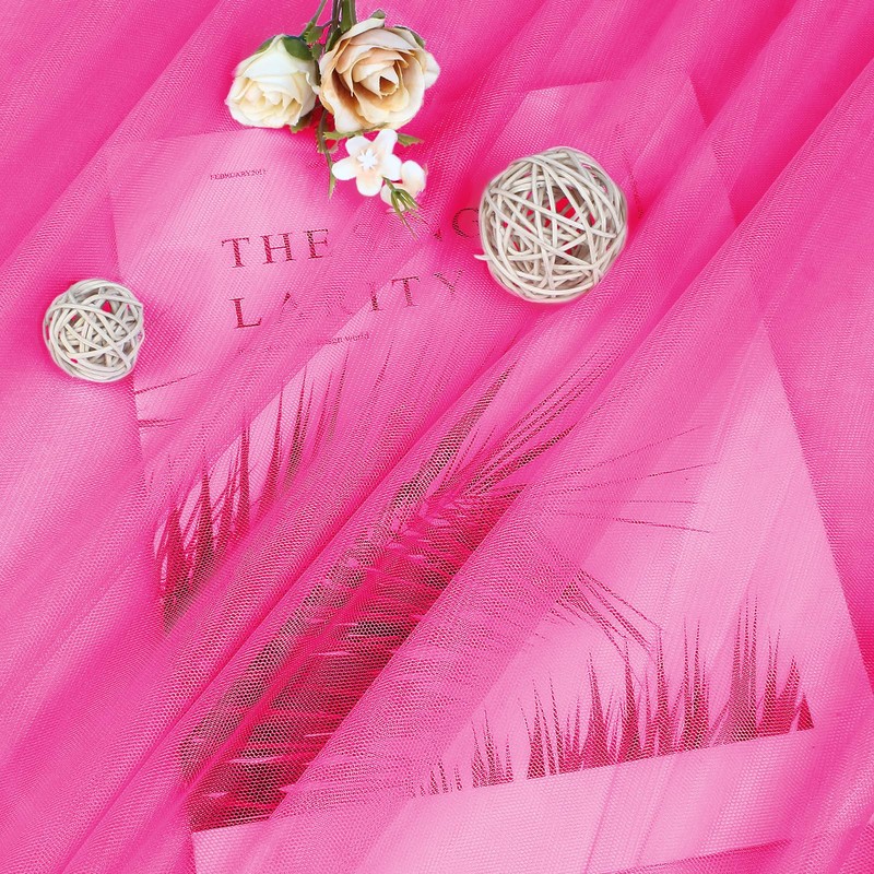 vveiiye Hot Pink Soft Mesh Fabric 54 Inch by 3