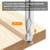 sourcing map Spiral Router Bit 1/2" Cut Dia 2 Flutes
