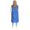 Zip Gown Zip House Dress Cotton Apron Cooking Apron, blue