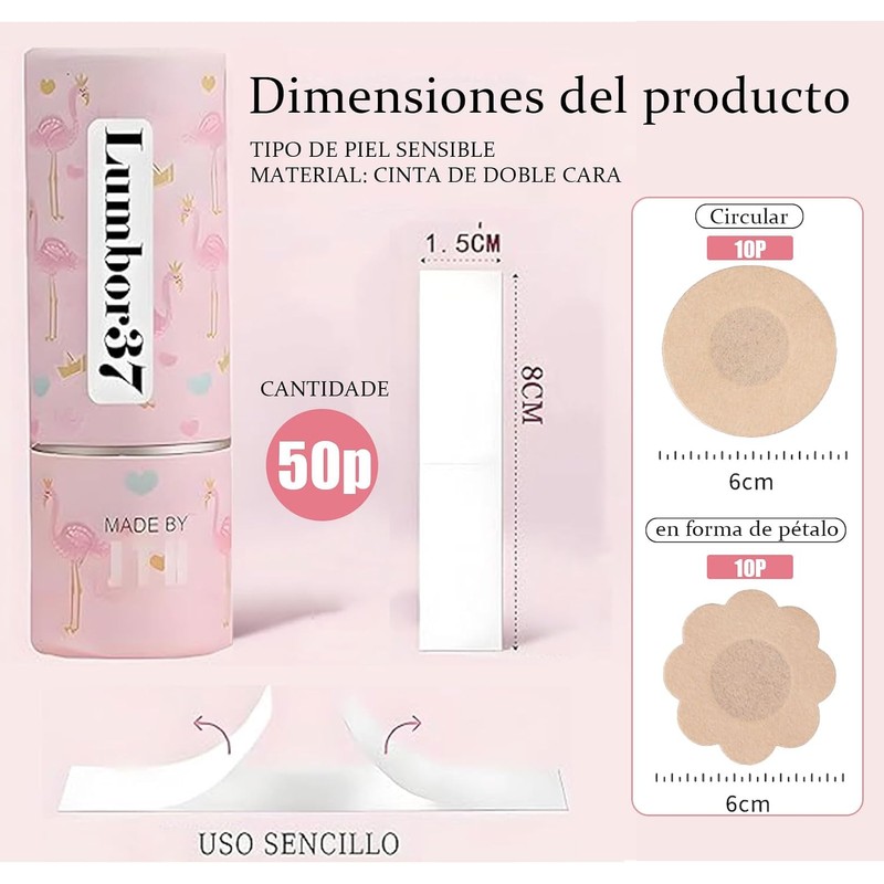 Lumbor37 Cinta Doble Cara para Ropa Cinta Doble Cara para