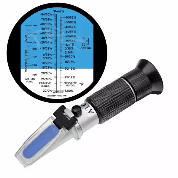 Branded TRZ 4-in-1 Antifreeze Refractometer Ethylene Glycol Propylene Glycol in