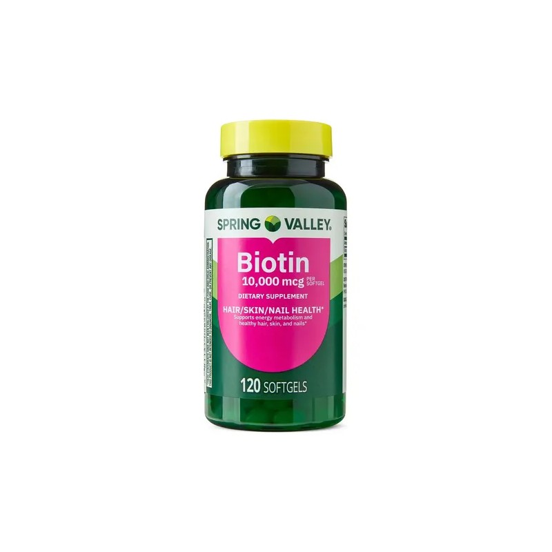 Biotina 10,000mcg (120 Cápsulas) Cabello Hermoso, Uñas Y Piel Sabor