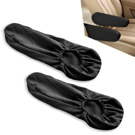 Prywog 2 PCS Car Front Seat Armrest Cover, Car Center Console Armrest Protector, Car Interior Seat Trim Kit, Universal for Most Cars (Black)