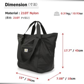 Azarxis Travel Bag, Foldable, Carry-on Bag, Travel Bag, Boston Bag, Lightweight, Compact, Large Capacity, 3-Way Suitcase Fixed, Carry-On, 04 black