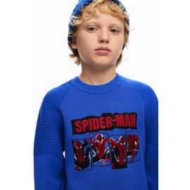Desigual Boys' Flat Knit Pullover Long Sleeve Sweatshirt, blue