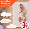 Anti-Roll Wedge Baby Changing Mat - Extra Thick & Durable,