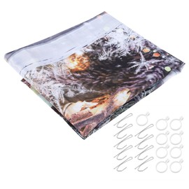 Waterproof Christmas Curtain Window Decorations Christmas Ornaments Home Living Room Holiday DecorS2 170x200cm