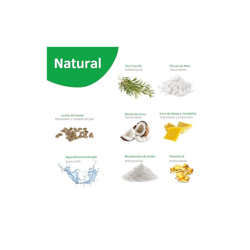 DIADIE Desodorante natural, Elimina mal olor, multipack familiar 6 Pack