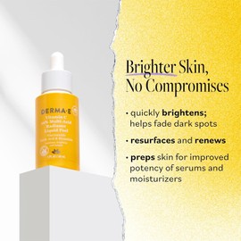 Derma E Vitamin C 10% Lactic Acid in Multi-Acid Radiance Liquid Peel 1 Fl Oz Niacinamide and Bromelain Exfoliation Whitening Facial Peel for Uneven Skin Tone Discoloration / Derma E 비타민 C 10% 멀티 산 광채 액체 필에 젖산 1 Fl Oz 나이아신아마이드 및 브로멜라인 각질 제거 미백 고르지 않은 피부 톤 변색을 위한 페이셜 필