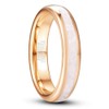 Vakki 4mm Mens Tungsten Carbide Ring Inlaid with Marble for
