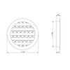 100mm / 4 inch Air Vent Cover - Round Soffit