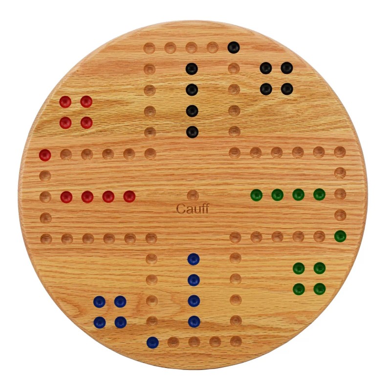 Cauff Marbles Board Game 17.5 inch Diameter 4 Player Hand