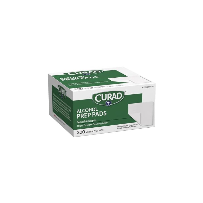 Curad Almohadillas de preparación de alcohol 200 Ea (paquete de