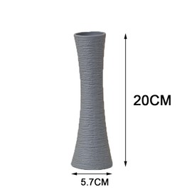 20CM Small Ceramic Vase Decorative Floral Vase Taper Vase Table Top Small Narrow Neck Vases for Home Decor Living Room Office Centerpieces Wedding Decorative(Gray)