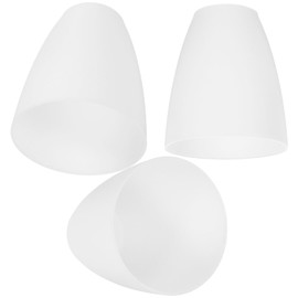 Operitacx 3pcs Plastic Table Lamp Shade, 4.52 * 3.93in Floor Lamp Shade Cover, Decorative Ceiling Light Lampshade Replacement for Bedroom, Living Room, Hotel, White