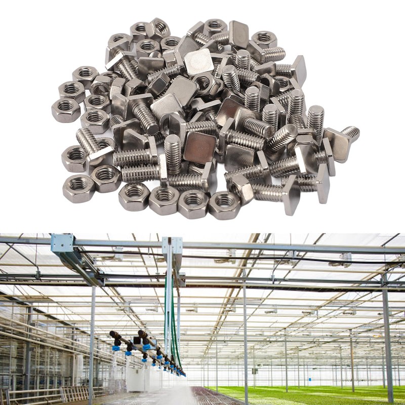 Greenhouse Nuts and Bolts,50 Sets Stainless Steel Greenhouse Screws Quick