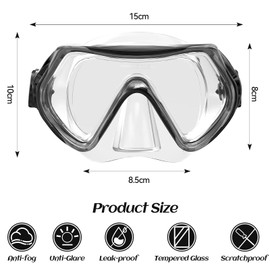 Huanmin Snorkel Mask Children, Swimming Goggles Children 3-6 Years, Diving Mask Snorkeling Mask Children, Diving Mask Snorkel Mask 180° Panorama HD Anti Fog Anti-Leak for Boys Girls Teenagers