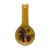 ACK Ceramic Spoon Rest (Grape Wine Décor), Cooking Spoon Holder