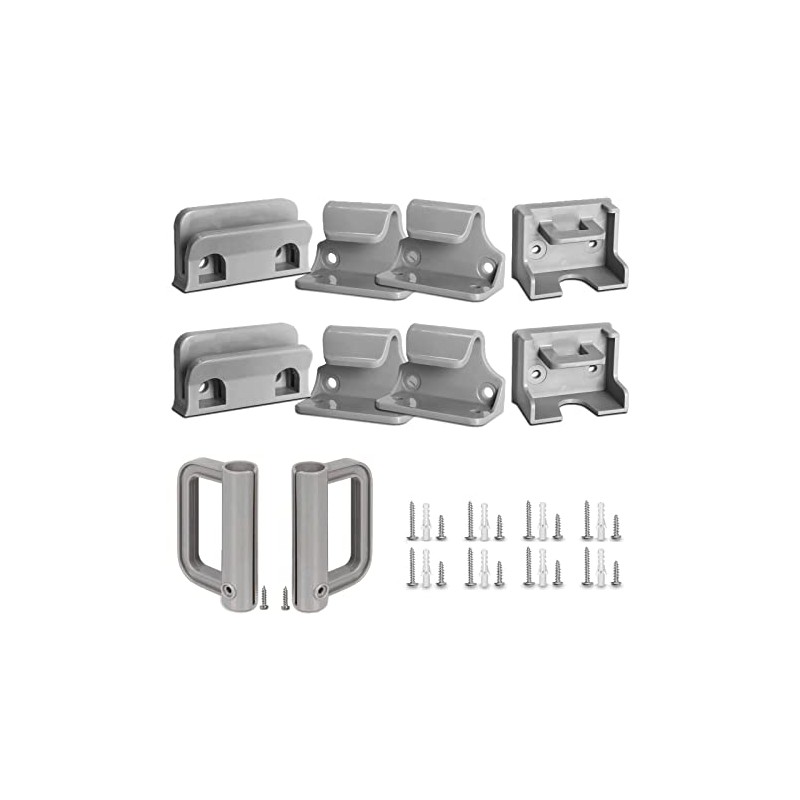 GRENFU Retractable Baby Gate Replacement Parts Kit Grey Pet Gate