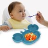3pcs Toddler Divided Plate Set Silicone Baby Suction Plate Anti