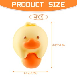 Lotsdonxia 4 Pcs Table Corner Bumper Pads, Sharp Corner Protectors Table Protector with Cute Animals Shape and Silica Gel Material for Safety Edge & Corner Guards(Duck)