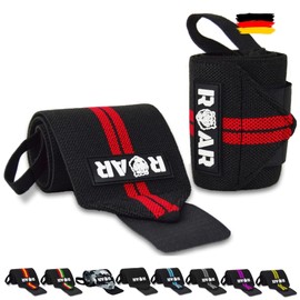 Roar® Wrist Bandages Wrist Bandage for Fitness, Wrist Support, Bodybuilding, Weight Sports & Crossfit (Red)