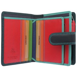 Visconti RB40 Ladies Soft Leather Multi Purses Purse & Purse, Black/Rhumba, rfid wallet