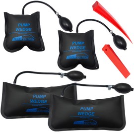 4 Mounting Cushion Set Air Cushion Lifter Pneumatic Tensioner Expansion Cushion up to 300 kg Air Wedge Pump Wedge Assembly Aid Air Wedge Inflating Cushion for Door and Window Mounting Car Repair