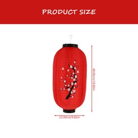 Traditional Japanese Lanterns Outdoor Asian Chinese Japanese Silk Lanterns Lights Foldable Festive Hanging Lamp DIY Sushi Hanging Decorations Waterproof for Birthday Wedding Party