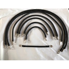 ECW&L Yamaha G29 Drive Golf Cart Battery Cable Kit 2AWG (Black)