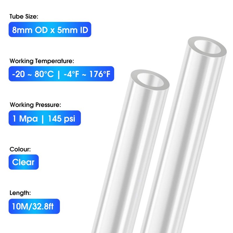 TAILONZ PNEUMATIC Clear 8 mm or 5/16 OD 5 mm