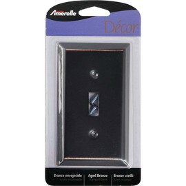 Amerelle 163TDB Century Wallplate, 1 Toggle, Aged Bronze