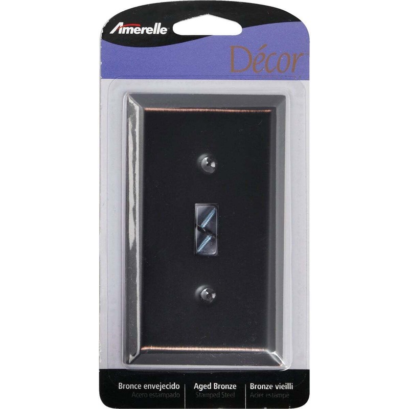 Amerelle 163TDB Century Wallplate, 1 Toggle, Aged Bronze