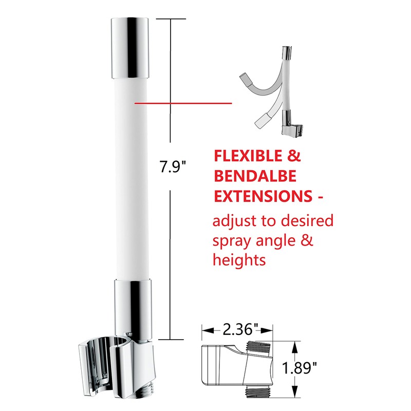 Ana Bath NEW Flexible Dual Shower Head with Handheld Combo