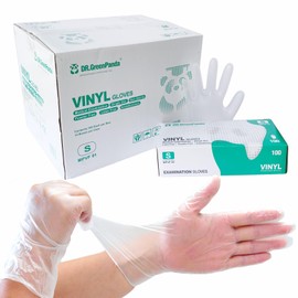 Dr.GreenPanda Small 1000pcs Clear Vinyl Medical Exam Gloves for Healthcare Food Prep Handling Cooking Cleaning Multipurpose Great Value Light Work Latex Fre Powder Free Non-Sterile