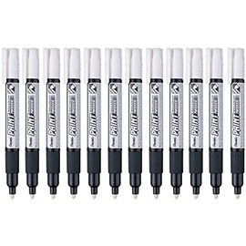 Marcador Permanente Uso Industrial Pentel Blanco/12 Piezas-MMP20-W