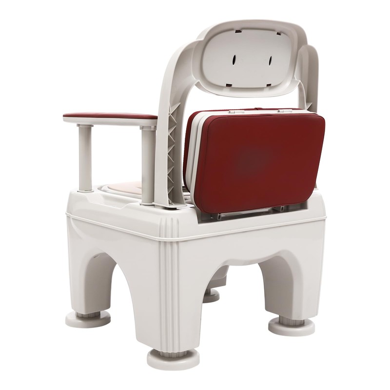 Bedside Toilet, Portable Toilet with Tissue Box and Garbage Bags,Height