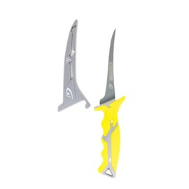 danco 6" Ultra Flex Fillet Knife Yellow Karl Fishing Knives, Premium Swedish Steel Blade, Non-Stick Teflon Coating for Smooth, Precise Cuts, Freshwater/Saltwater