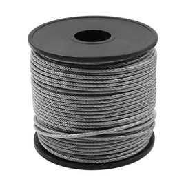 50m ZONADAH 304 1mm Vinyl Coated Stainless Steel Wire, Picture Frames Wire Hanging Heavy Duty Wire Rope Crimping Clamps Loop Sleeve Suitable for Indoor and Out Door Decorations