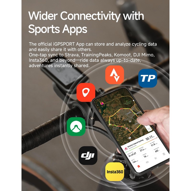 iGPSPORT BSC100MAX GPS Bike Computer, Wireless 3'' Screen Auto Start/Stop
