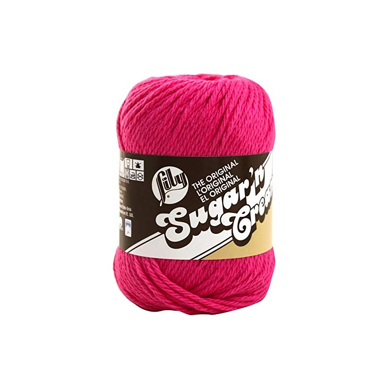 Sugar'N Cream Yarn - Solids-Hot Pink